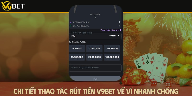 các bước rút tiền v9bet