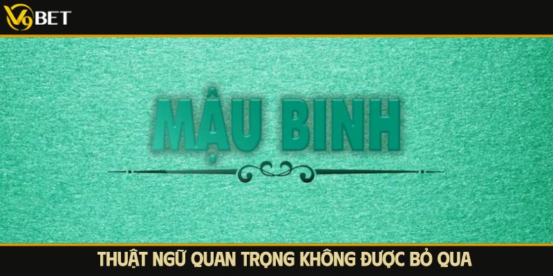 thuật ngữ chơi game bài mậu binh nên nhớ